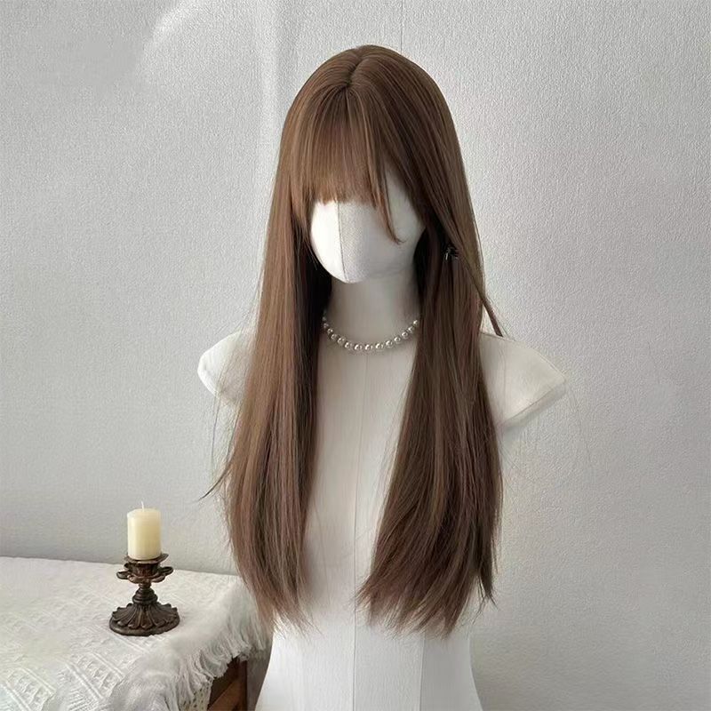 Medium Big Wave Natural Hairstyle Whole Long Straight Wig