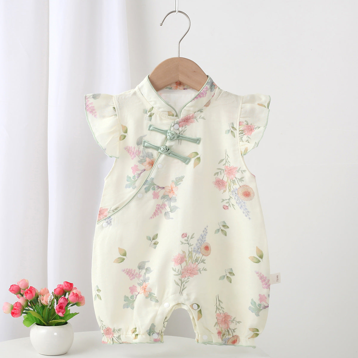 Summer Infant Chinese Style Buckle Jumpsuit Female Going Jumpsuit, Climbing Suit