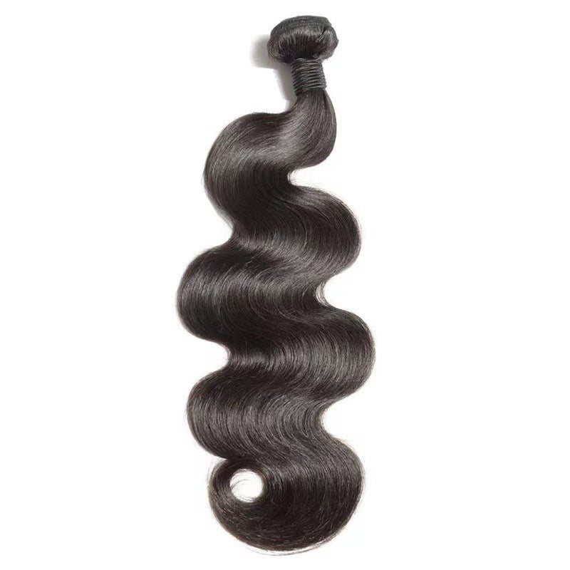Human Extension Band Natural Color Straight Real Hair Wig