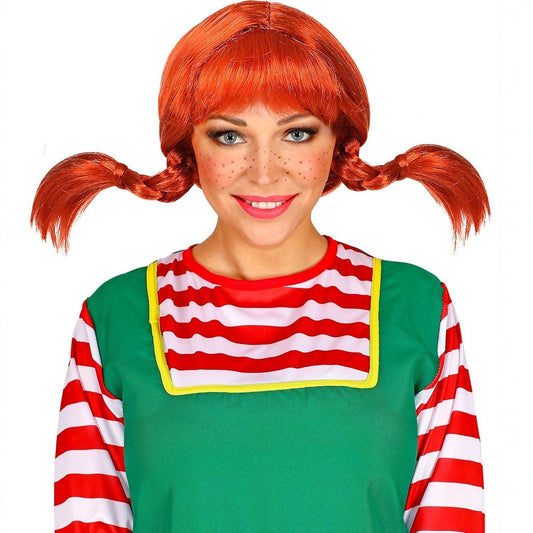 Halloween Anime Funny Short Orange Straight Bangs Double Twist Cos Wig