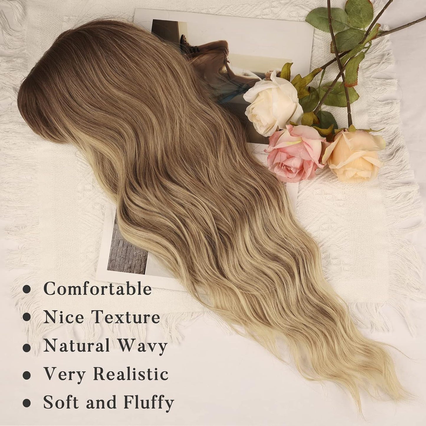 Second Hair Bangs Big Wave Curly Synthetic Wig Long Curls