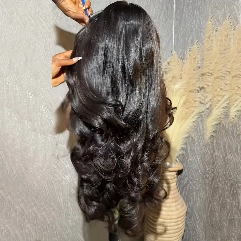 Medium Large Wave Curly Hair Front Wig Long Curls
