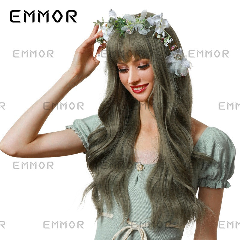 Christmas Halloween Festival Anime Style Air Bangs Big Wave Multiple Wig Long Curls