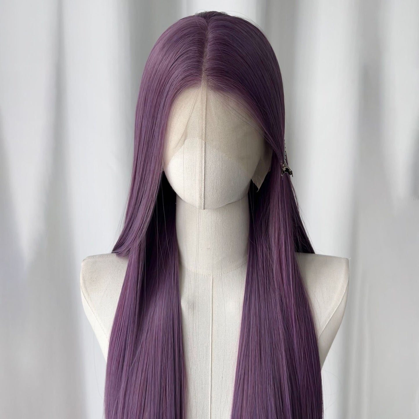 Hand Crochet Head Cover Embryo Crocheting Forehead Lace Free Long Straight Wig
