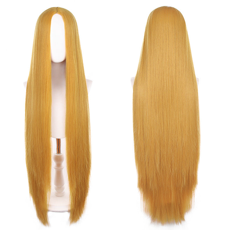Mid-length Universal Long Straight Scalp Style Cos Wig