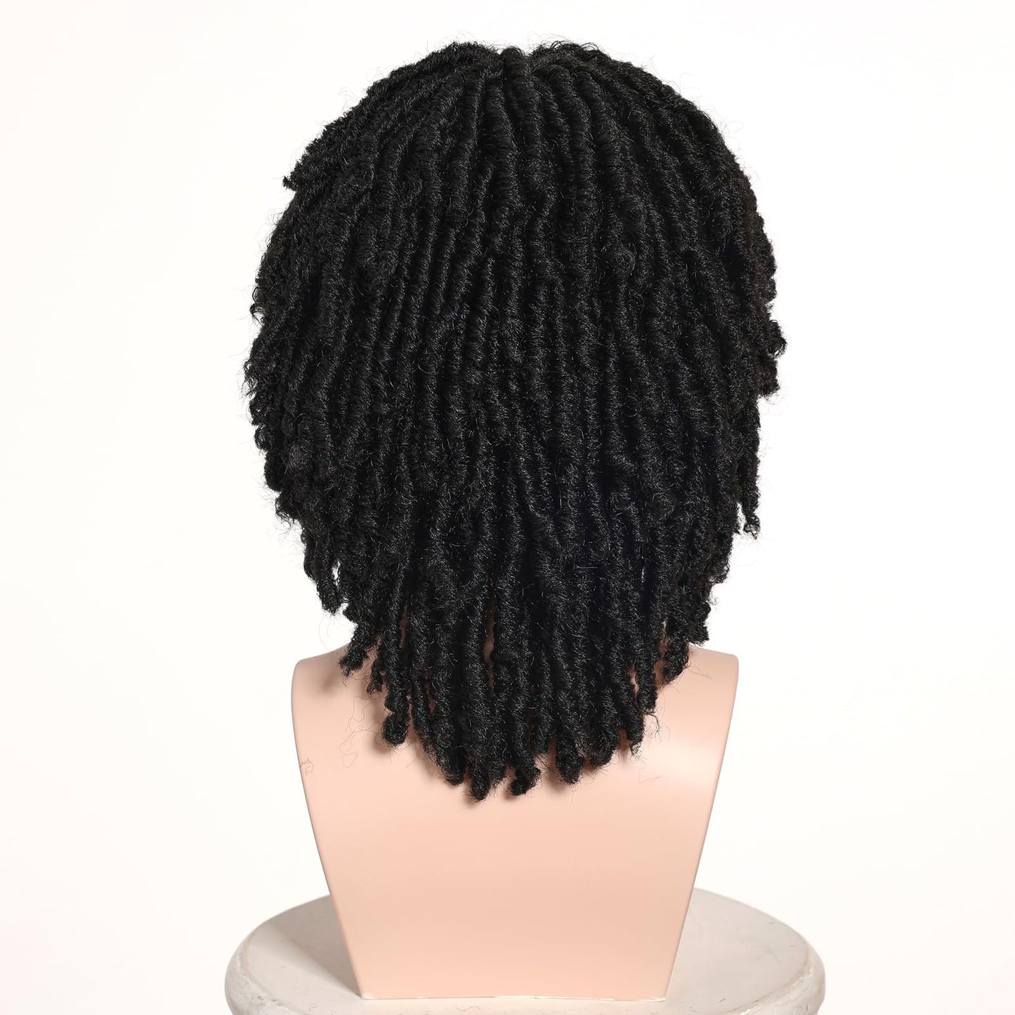 Men's African Dreadlocks Hollow Tube Curved For Black Synthetic Men's Wig