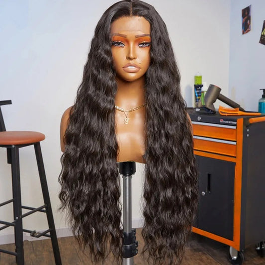 African Small Curly Wine Red Lace Wig Long Curls