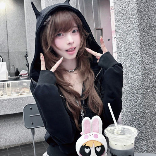 Brown Bangs High Level Atmosphere Ancient Early Feeling Wig Long Curls