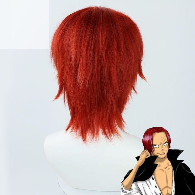 Beautiful One Piece Wine Red Mid-point Cos Wig