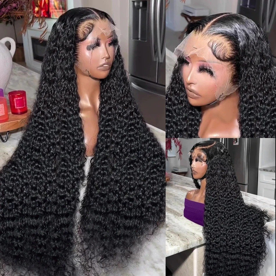 Women's Large Lace Front Middle African Small Wig Long Curls
