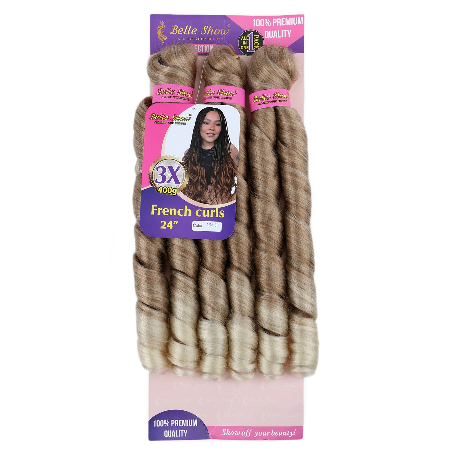 Fiber Low Temperature Tube Curved Large Wig Long Curls