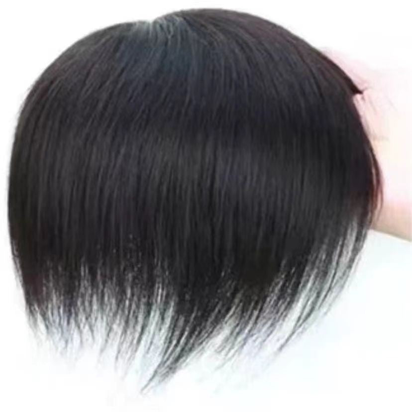 Men's Bald Covering Top Piece Hand Woven Skin Men's Wig