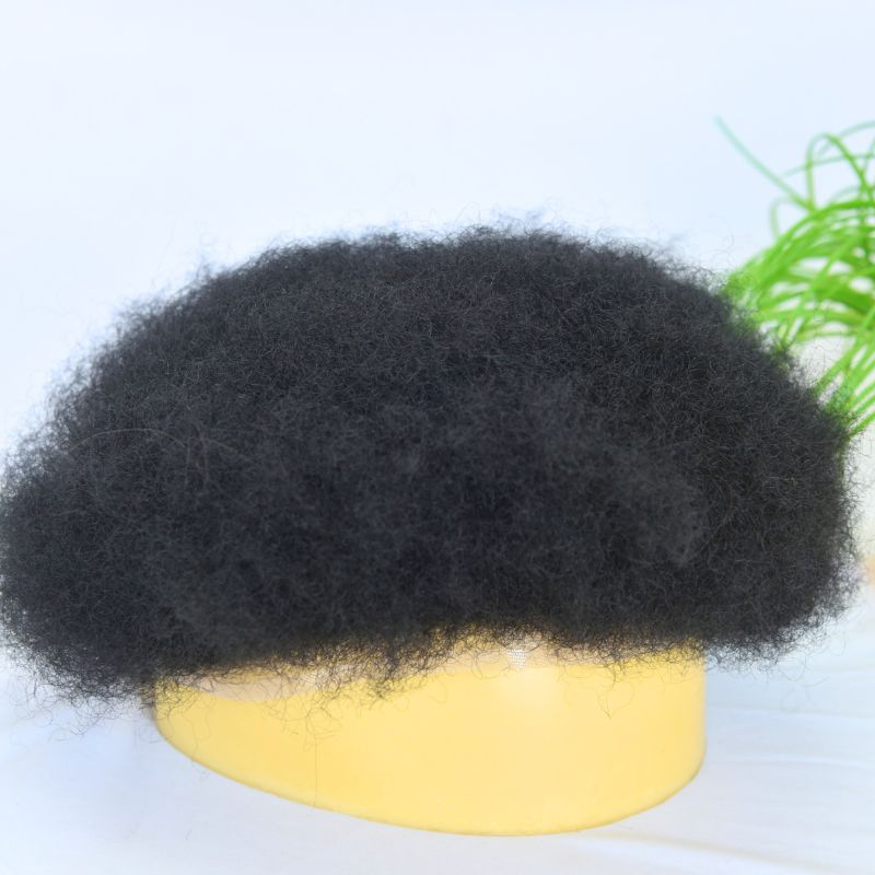 Explosion African Curvature Curly Full Hand Real Hair Wig