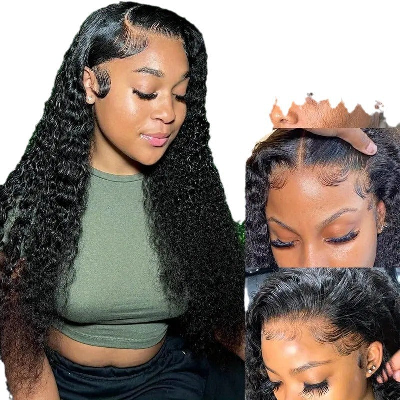Fashion Front Lace African Small Volume Wig Long Curls