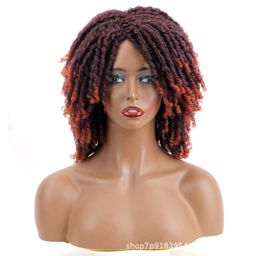 African Wigs With Small Curly Hair Dreadlocks Headgear Hollow Other Wig