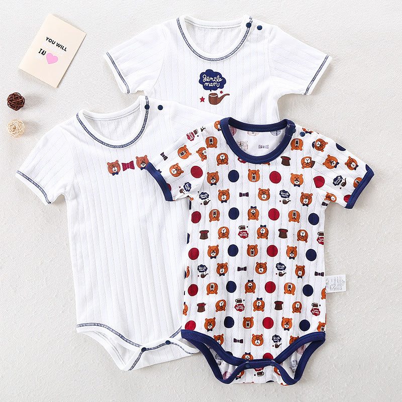 Children's Pieces 2 Packs Starting From Jumpsuit Short Sleeve Born Triangle Jumpsuit, Climbing Suit