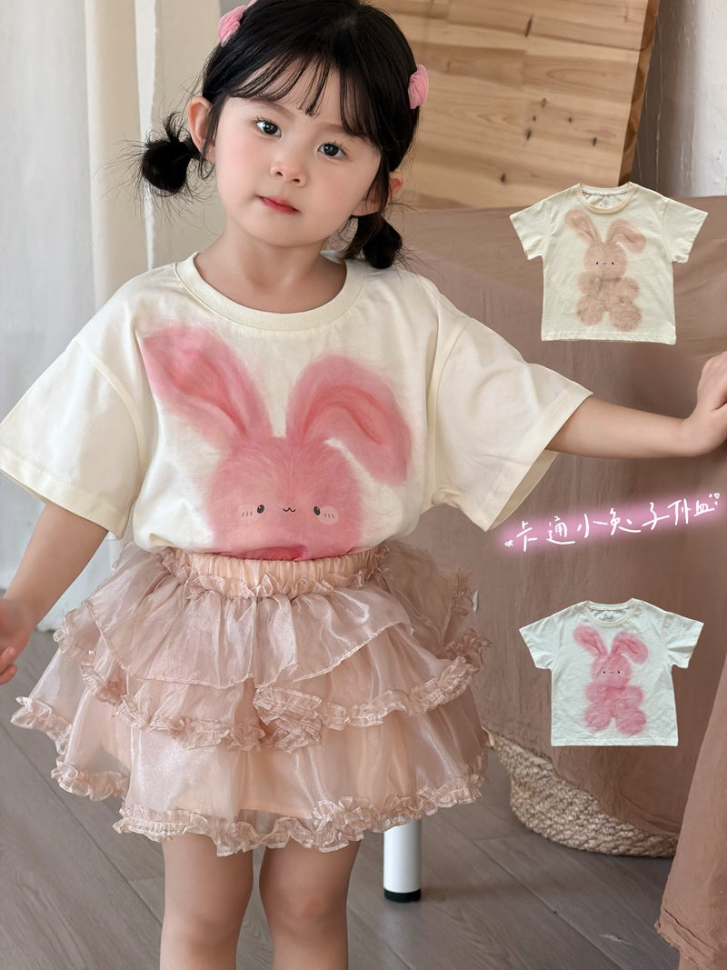 Children's Summer Clothing Cartoon Digital Printing Cute Children's T-shirt