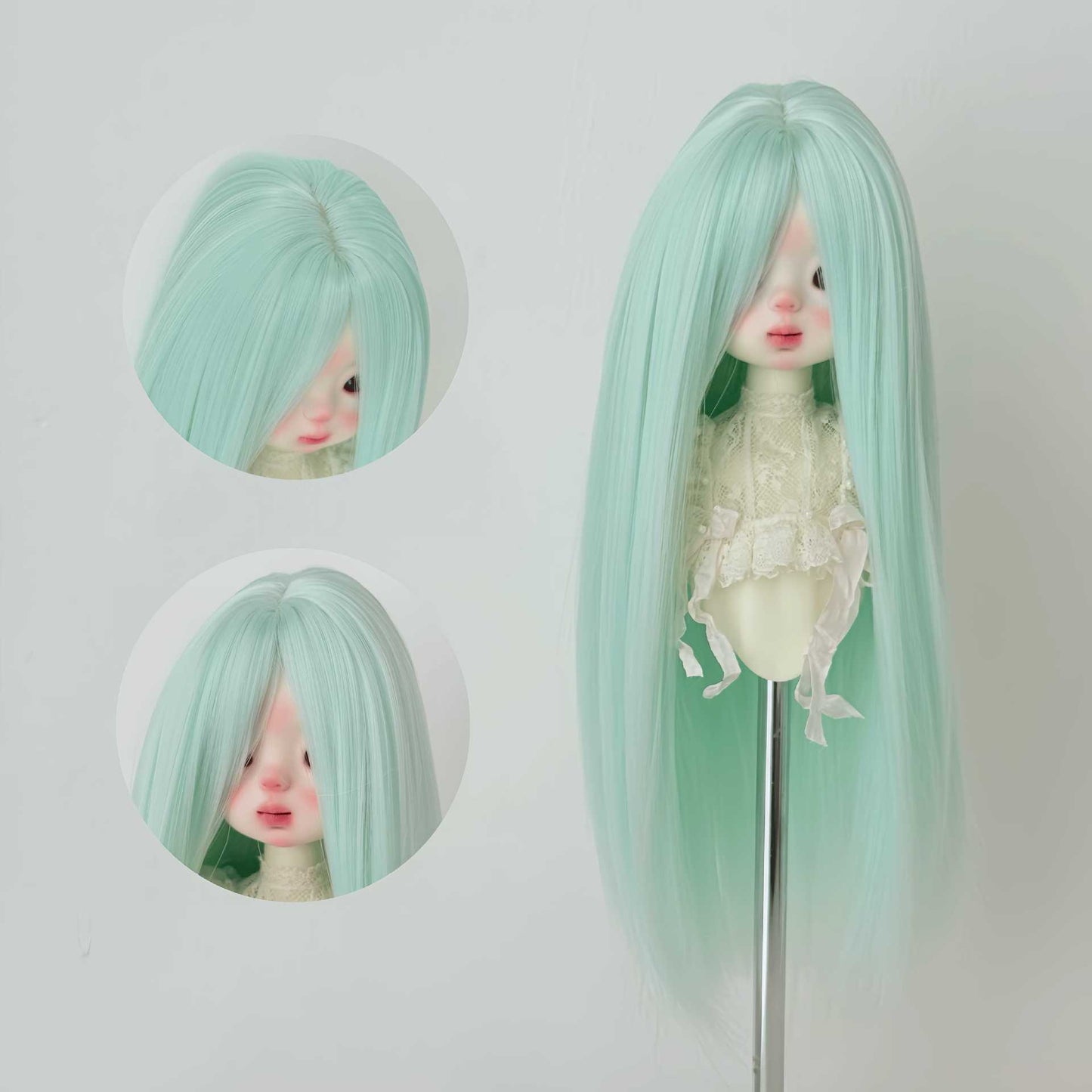 Points Soft Silk Long Straight Hair Cover Bangs Cos Wig