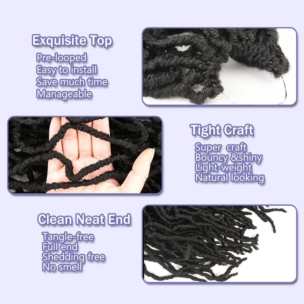 Women's African Dreadlocks Tube Qu Hollow Curler Caterpillar Wig Short Curly Hair