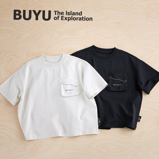 Children's Three-dimensional Pocket Short-sleeved Comfortable Casual Crew Neck Children's T-shirt