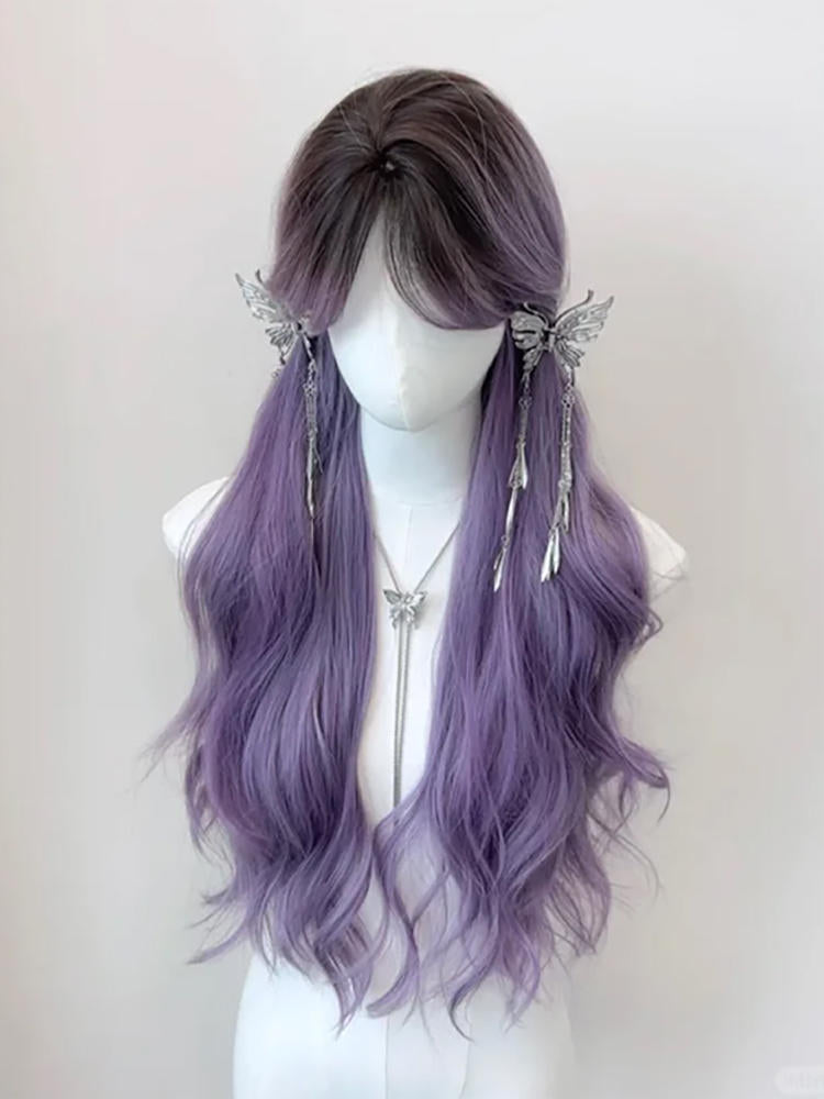 Female Dress Up Dyed Chemical Fiber Wig Long Curls