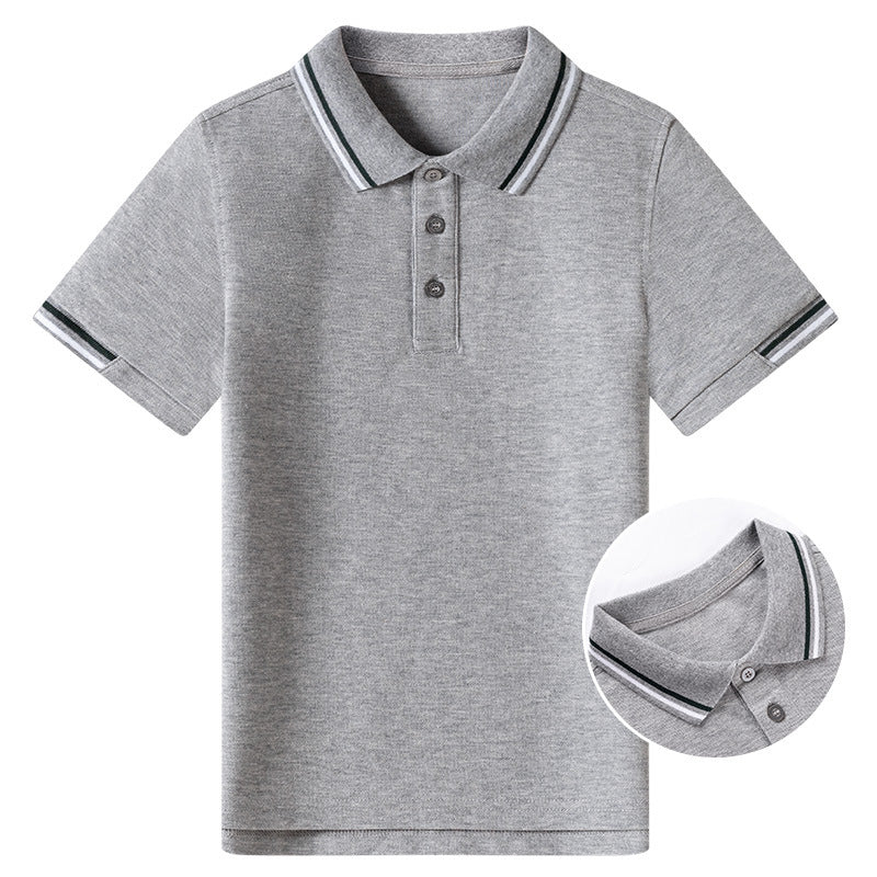 Blue For Short-sleeved School Uniform Primary Boys Children's T-shirt