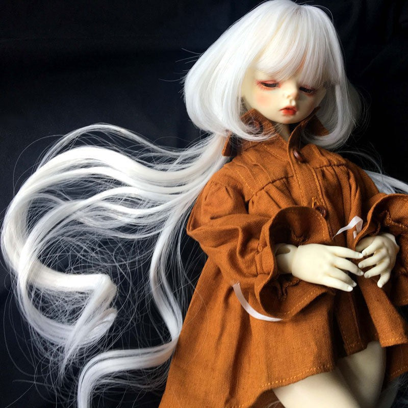 Ye Doll Female Bangs Hair Accessories Long Straight Wig
