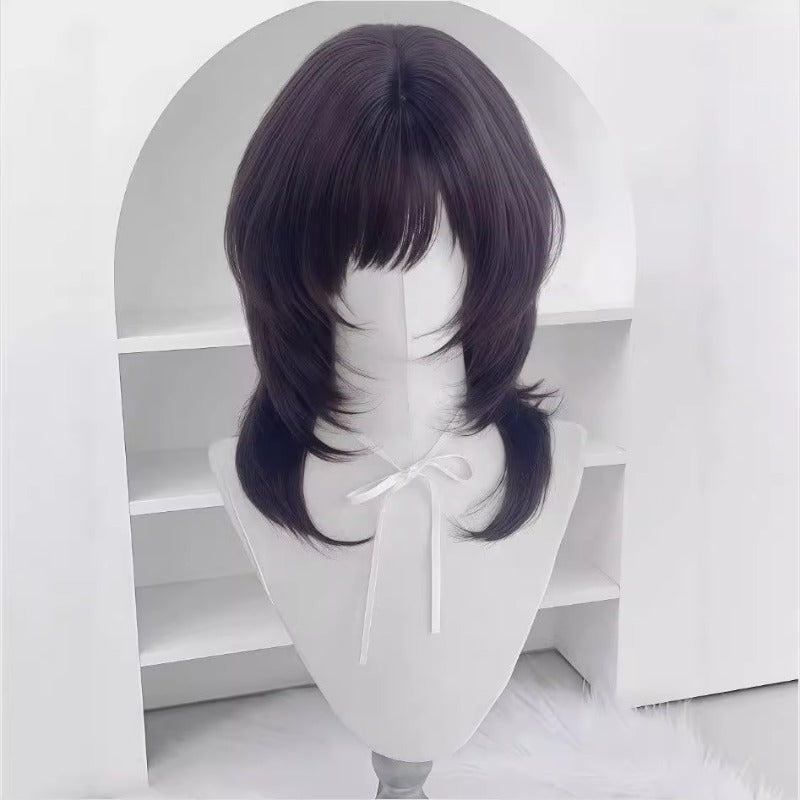 Jellyfish Head Ancient Early Style Collarbone Length Haircut Bangs Daily Wig Long Curls