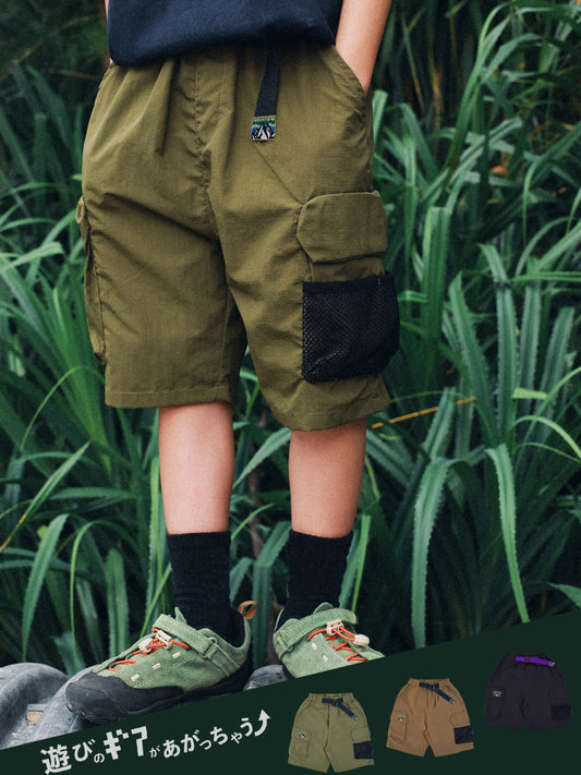 Children's Personality Big Pocket Shorts Medium Moisture Children's Pants