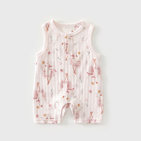 Cool Breathable Male Female Clothes Summer Thin Born Jumpsuit Sleeveless Jumpsuit, Climbing Suit