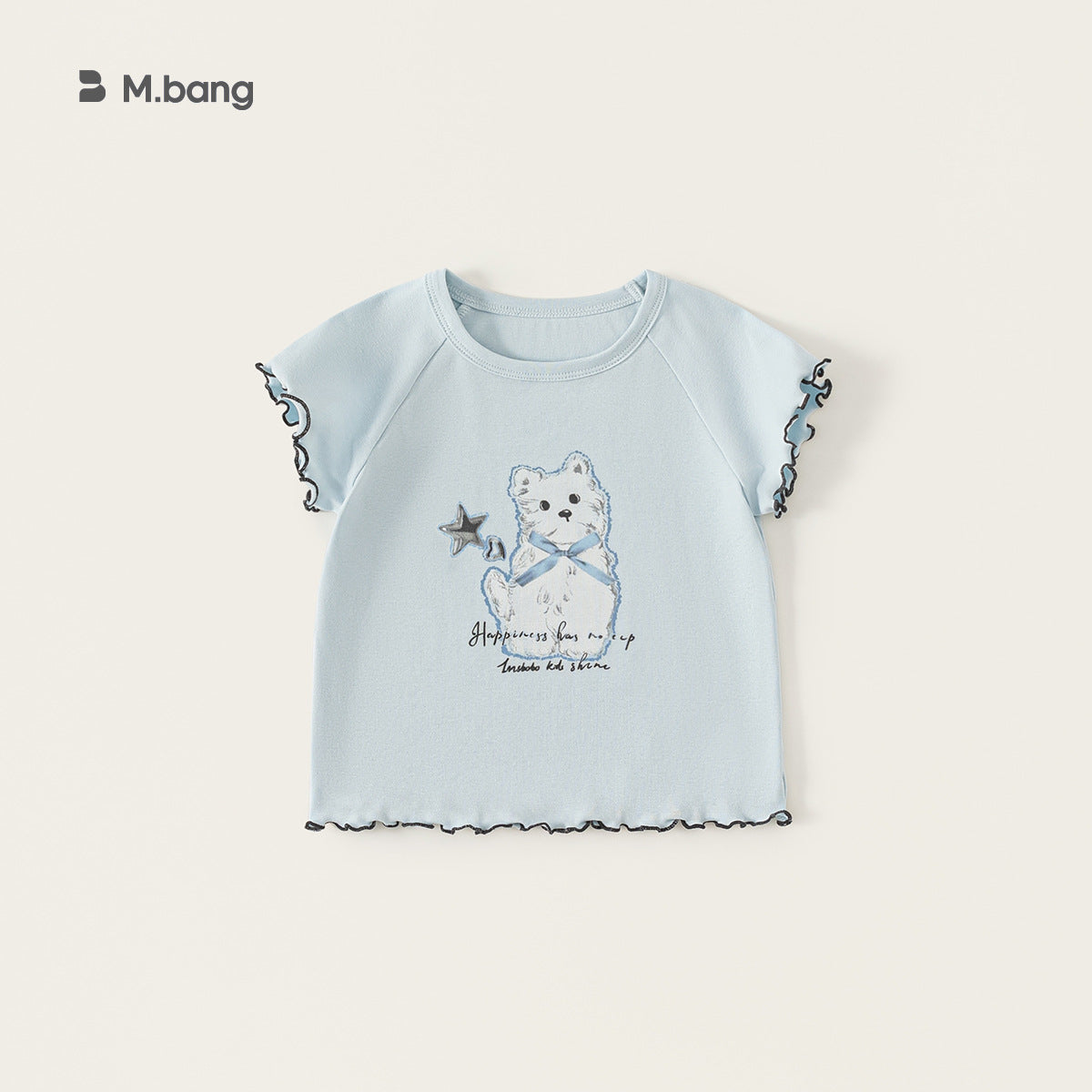 Children's Clothing Short-sleeved Wooden Ear Cartoon Printed Tops Children's T-shirt