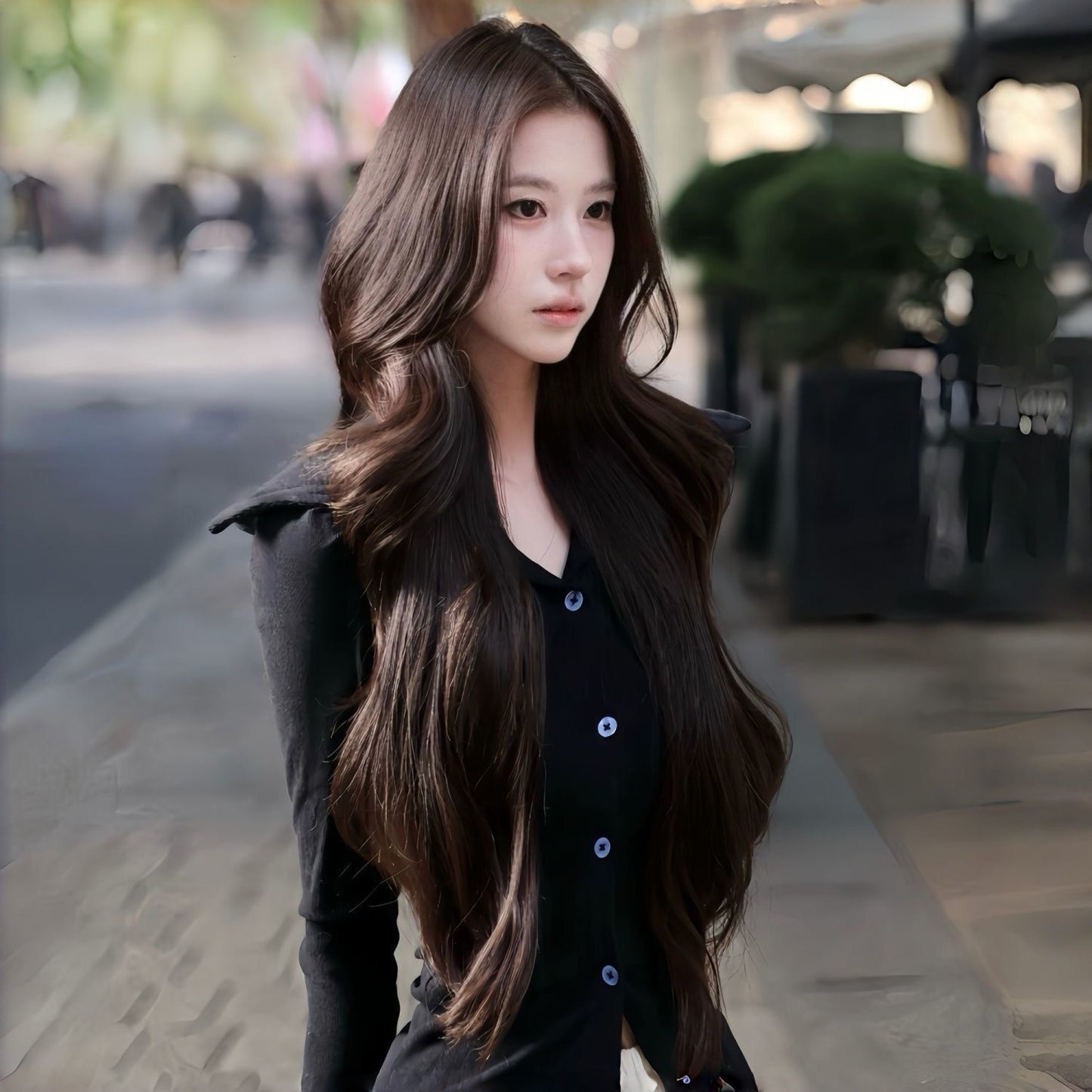 Volume Atmosphere Curly Hair Korean Style Mesh Daily Natural Simulation Wig Long Curls
