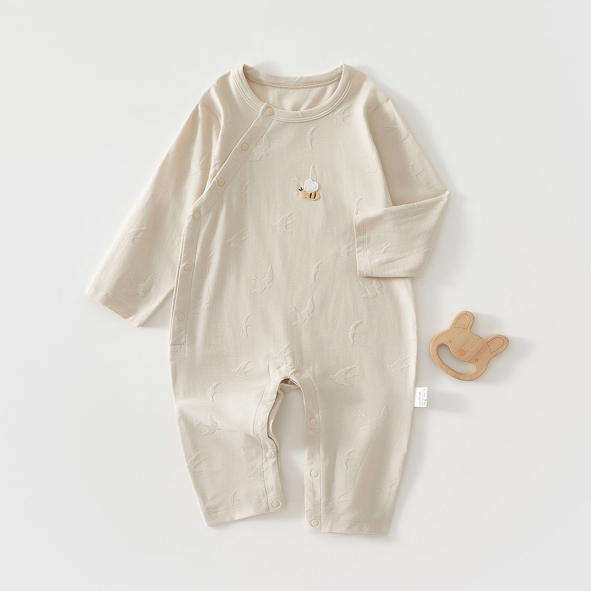 Cotton Mo Jacquard Standard Jumpsuit Diagonal Pajamas Born Jumpsuit, Climbing Suit