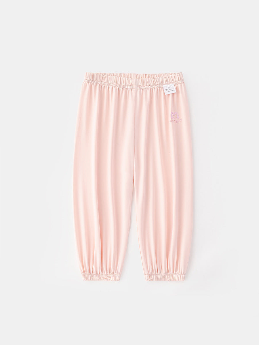 Children's Trousers Summer Ice Silk Cool Feeling Ankle Banded Thin Uv Children's Pants