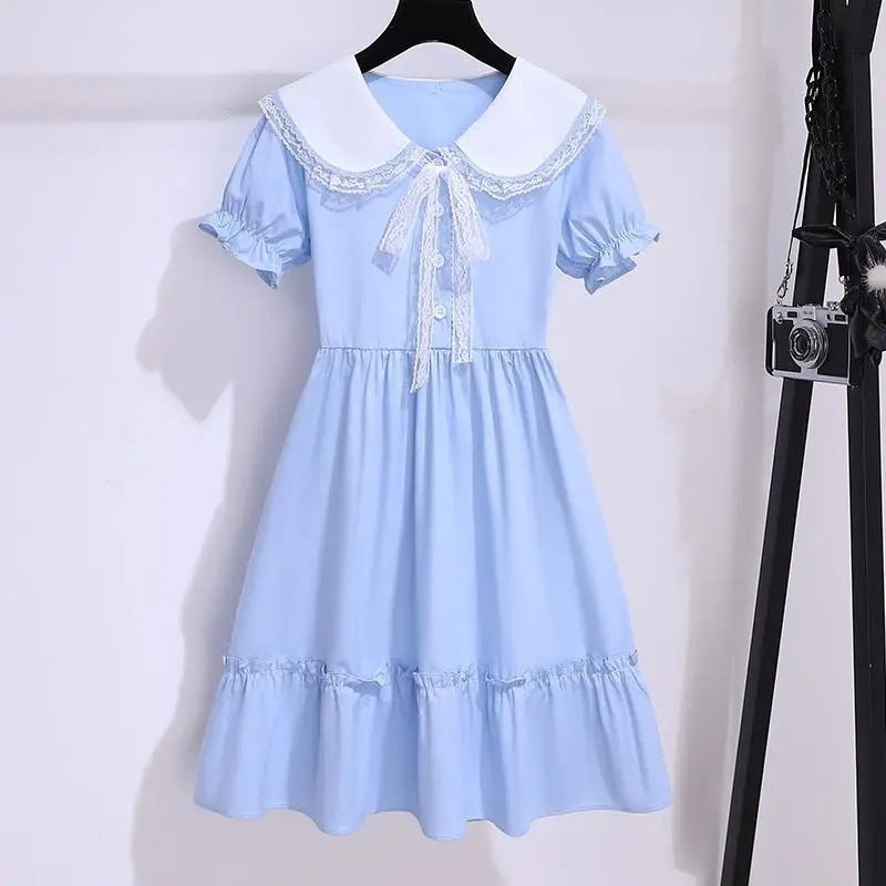 Children's Summer Western Style Fashion Thin Doll Collar Children's Dress