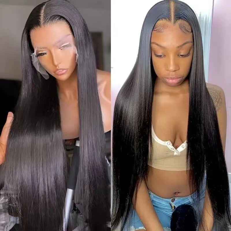 Women's Front Lace Synthetic Wigs Fashionable Natural Long Straight Wig