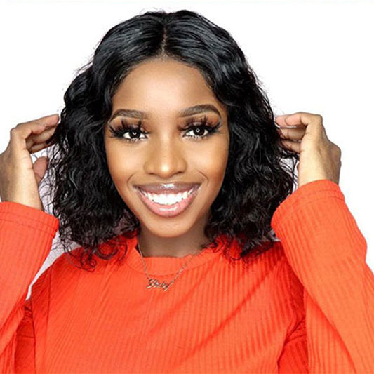 Women's African Simulation Medium Small Volume Afro Chemical Wig Short Curly Hair