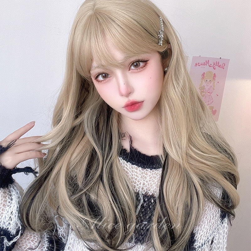 Daily High Color Natural Head Light Wig Long Curls