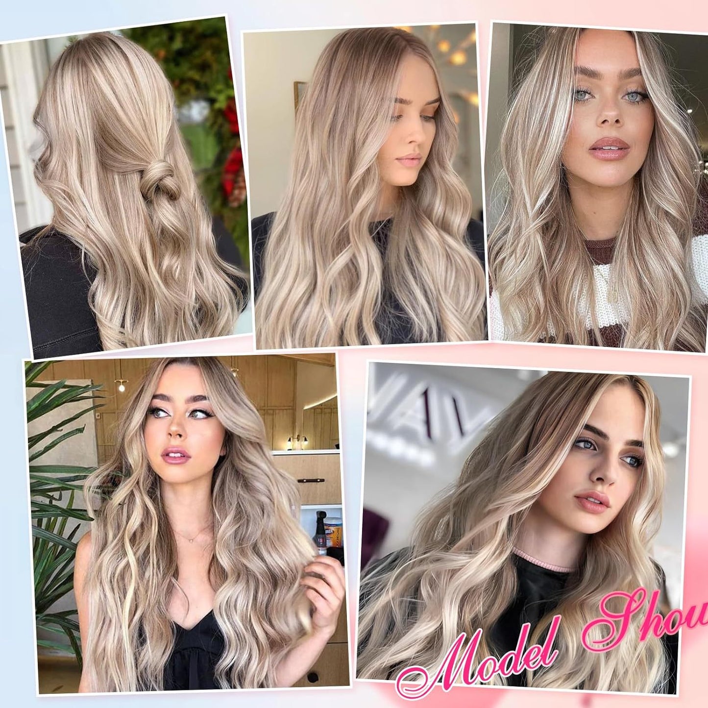 Women's Big Wave Curly Without Bangs Temperament Face Wig Long Curls