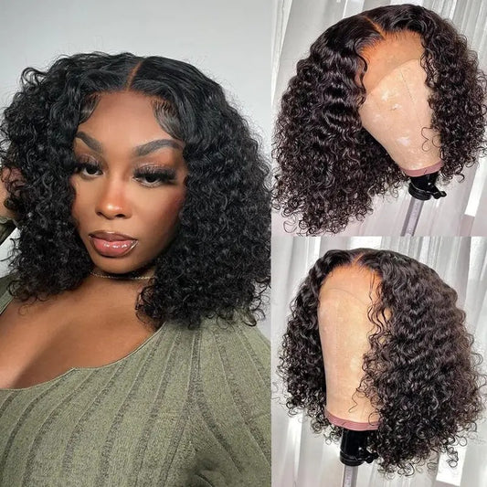 Women's Fashion Break-up Tube Wrapped Small African Wig Short Curly Hair