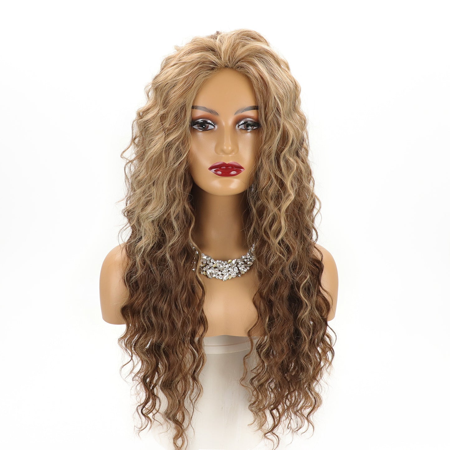 Trend Explosion Corn Stigma Chemical Fiber Overseas Warehouse Side Wig Long Curls