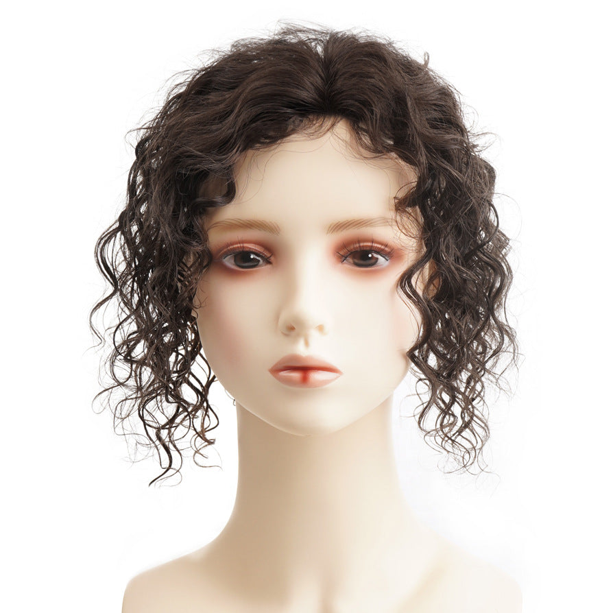 Female Head Hair Supplementing Piece Real Handmade Ironing Small Wig