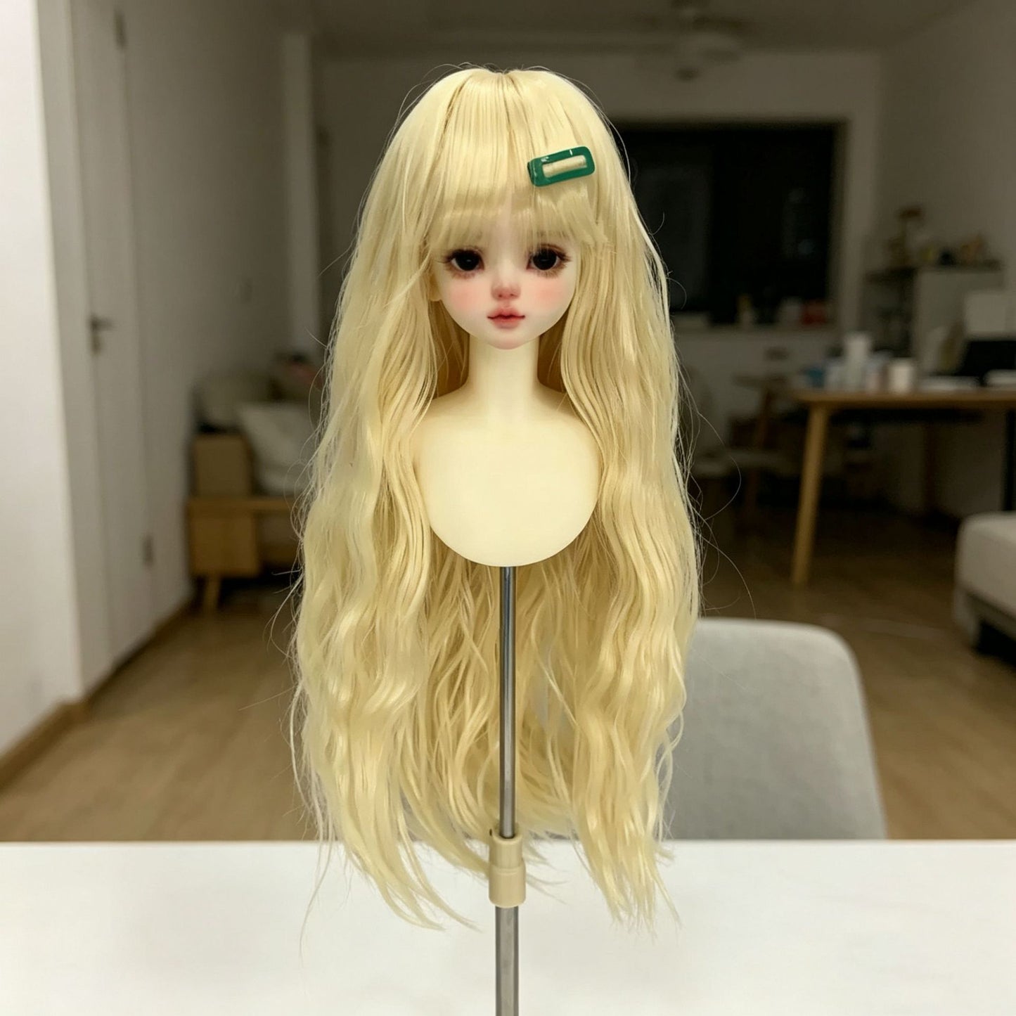 Doll Mid-length Curly Wave Water Ripple Points Chemical Wig Long Curls