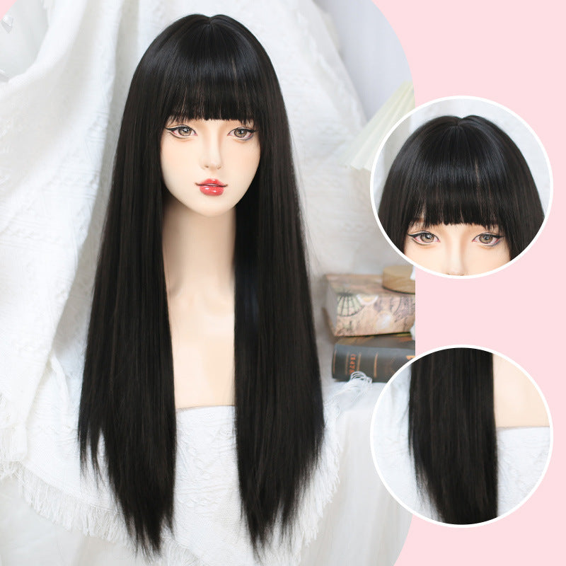 Simulation Long Straight Hair Natural Female Other Wig