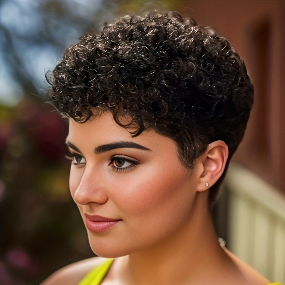 Comfortable Classic Elegant Human Set Cover Real Hair Wig