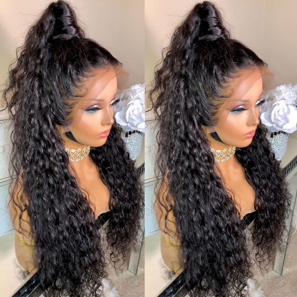 Women's Fashion Elegant Curly Front Lace Synthetic Wig Long Curls