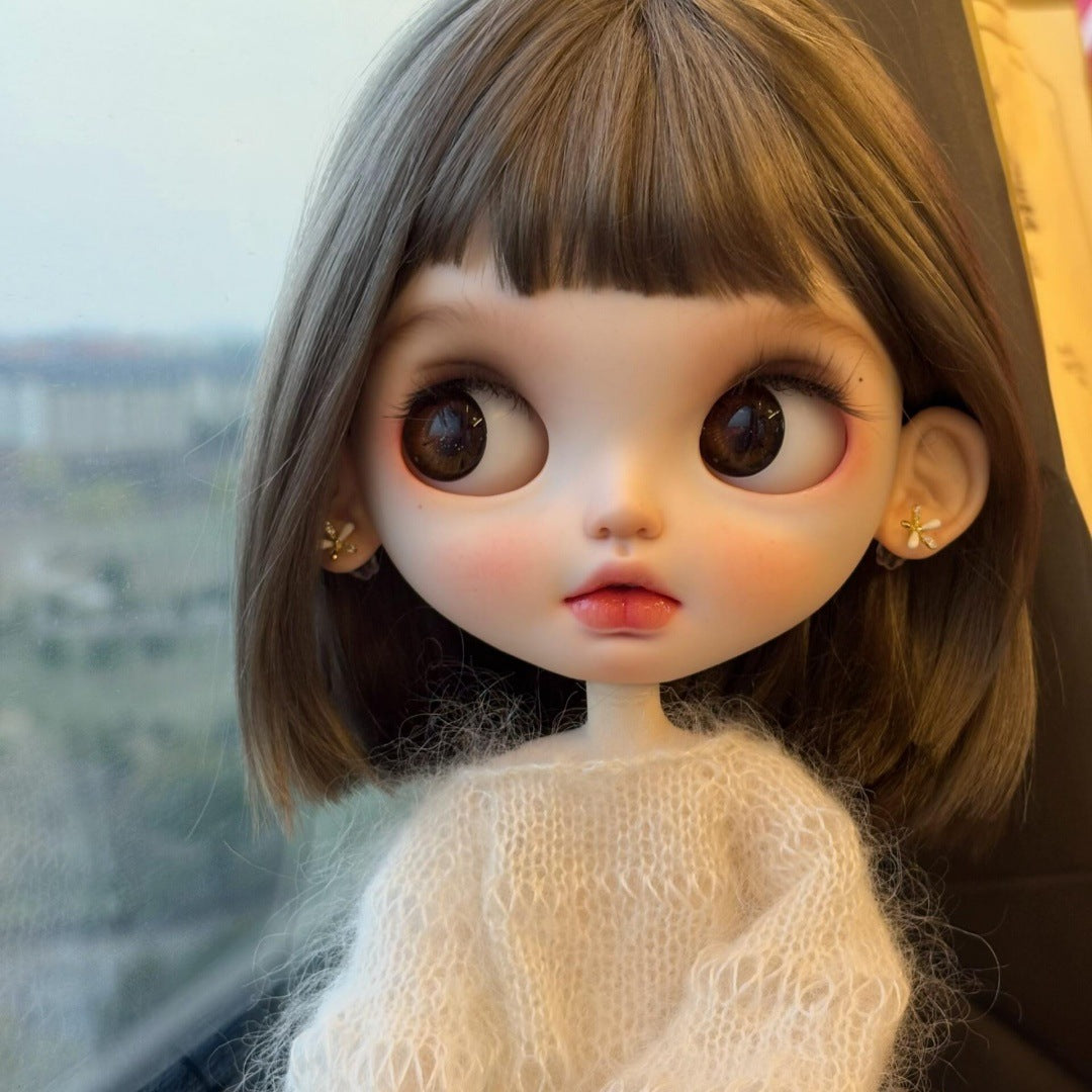 Ga Zi Blythe Water Ripple Curly Hair Embryo Can Be Cos Wig