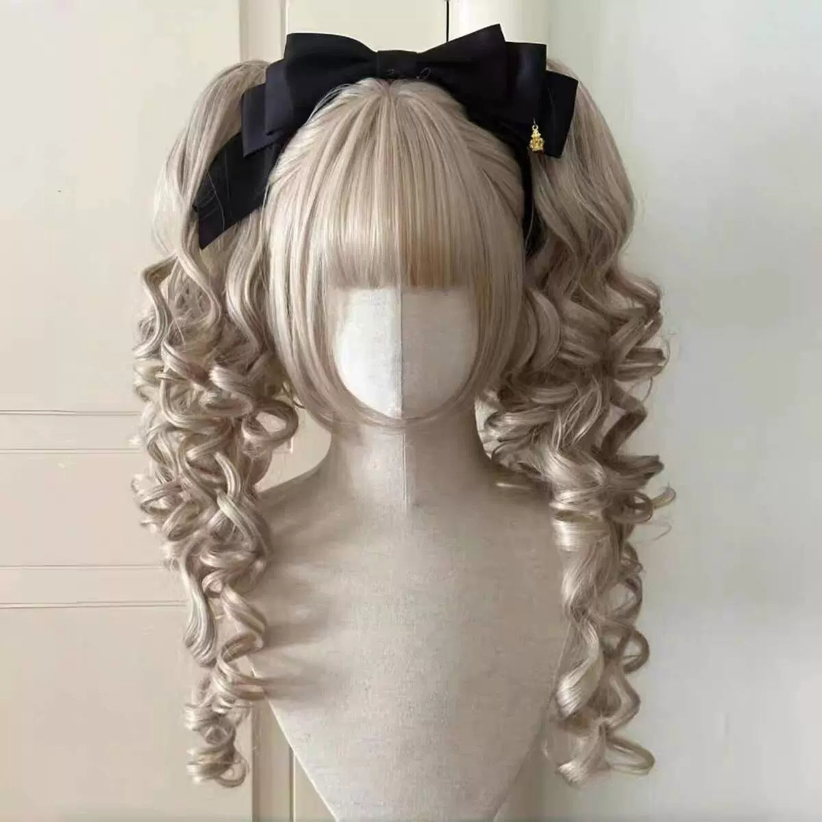 Dark Brown Elegant Vintage Roman Curl Ponytail Pairs Of Fiber Cos Wig