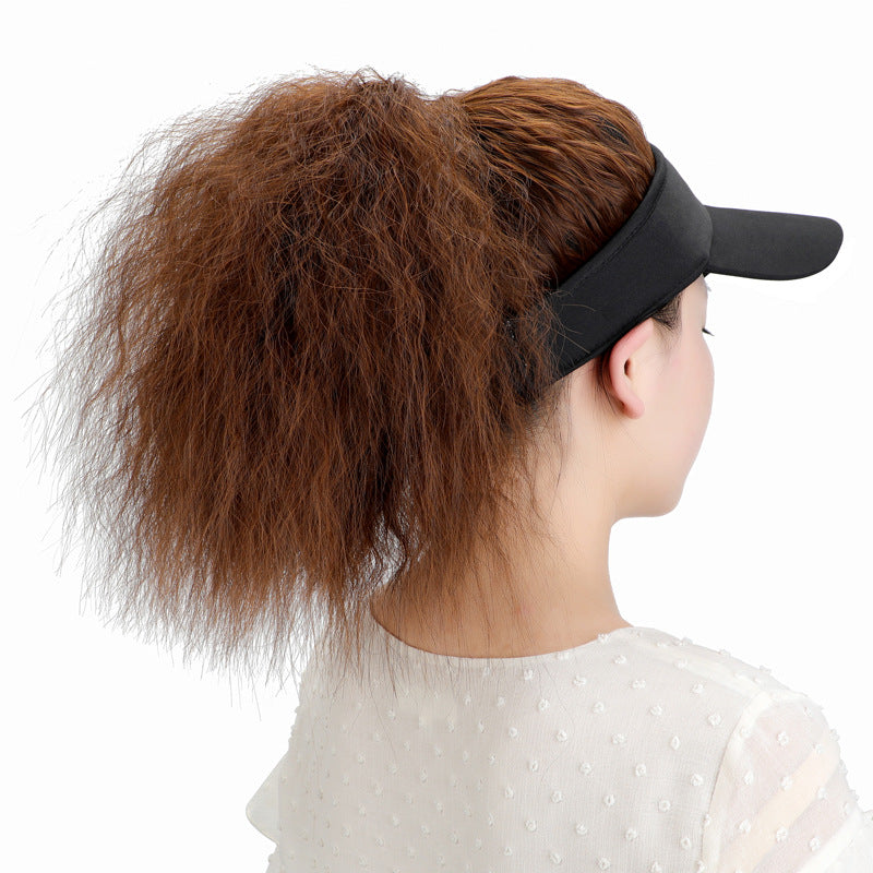 Stigma Curly Hair Integrated Hat Fashion Realistic Natural High Wig Long Curls