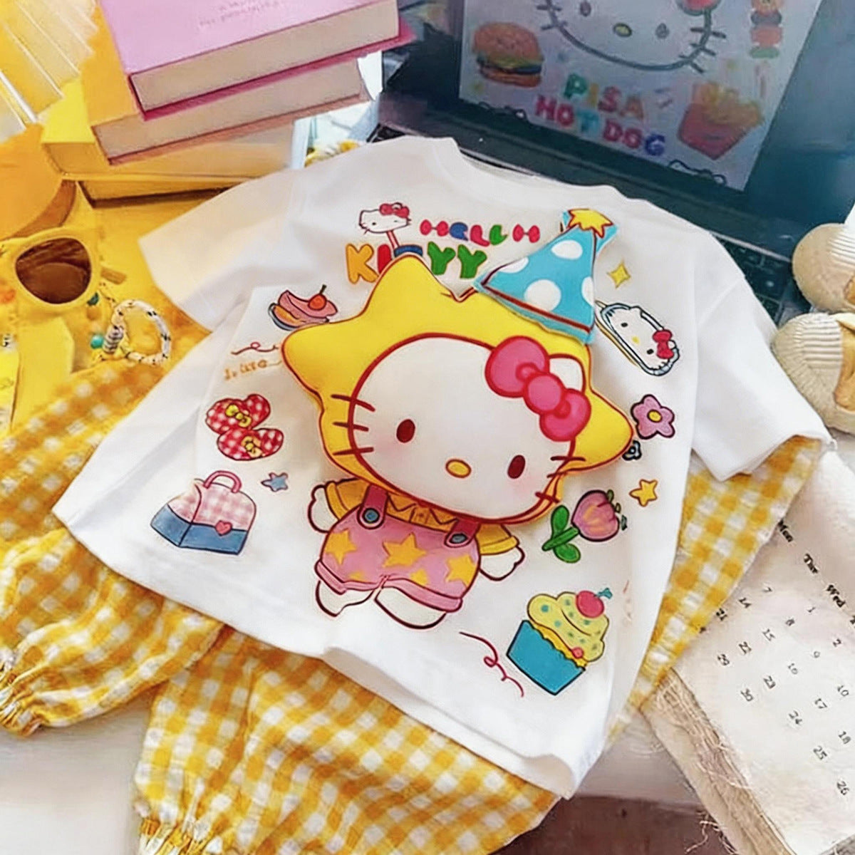 Children's Summer Little Friend Cartoon Pattern Boys Children's T-shirt